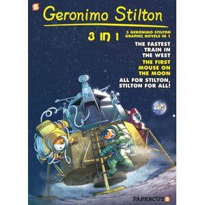 Papercutz Geronimo Stilton 3-In-1 Vol. 5 : Collecting 'The Fastest Train In The West,' 'First Mouse On The Moon,' And 'All For Stilton, Stilton For All '