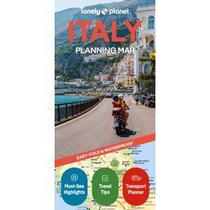Lonely Planet Global Limited Lonely Planet Italy Planning Map : Durable, Waterproof, Easy-Fold Travel Map With Attractions, Itineraries & Transport Guide – Handy Slipcase For Japan Adventures