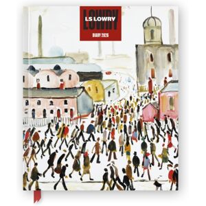 Flame Tree Publishing L.S. Lowry 2026 Desk Diary Planner - Week To View, Illustrated Throughout