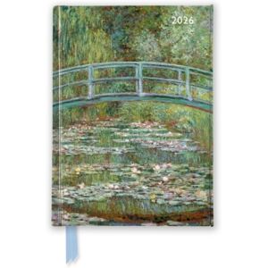 Flame Tree Publishing Claude Monet: Bridge Over A Pond Of Water Lilies 2026 Luxury Pocket Diary Planner - Week To View