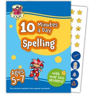 Coordination Group Publications Ltd (CGP) 10 Minutes A Day Spelling For Ages 5-7 (With Over 100 Stickers)