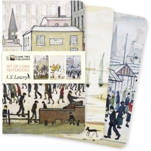 Flame Tree Publishing L.S. Lowry Set Of 3 Mini Notebooks