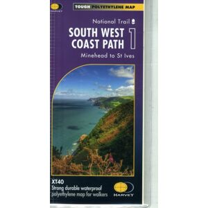 Harvey Map Services Ltd South West Coast Path 1 : Minehead To St Ives