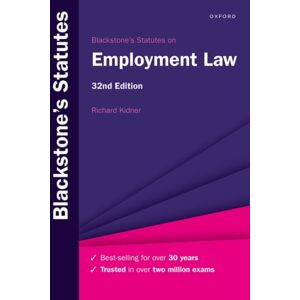 Oxford University Press Blackstone'S Statutes On Employment Law Oxford University Press Blackstone'S Statutes On Employment Law