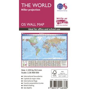 Ordnance Survey The World Miller Projection Ordnance Survey The World Miller Projection