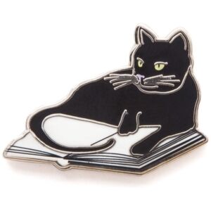 Out of Print Bookstore Cat Enamel Pin Out of Print Bookstore Cat Enamel Pin