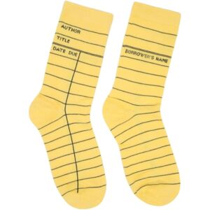 Out of Print Library Card (Yellow) Socks - Large Out of Print Library Card (Yellow) Socks - Large