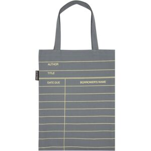 Out of Print Library Card (Gray) Tote Bag Out of Print Library Card (Gray) Tote Bag