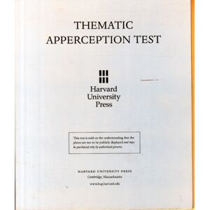 Harvard University Press Thematic Apperception Test Harvard University Press Thematic Apperception Test