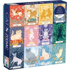 Galison Cat Zodiac 500 Piece Puzzle Galison Cat Zodiac 500 Piece Puzzle