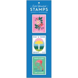 Galison Ever Upward Stamps Shaped Magnetic Bookmarks Galison Ever Upward Stamps Shaped Magnetic Bookmarks