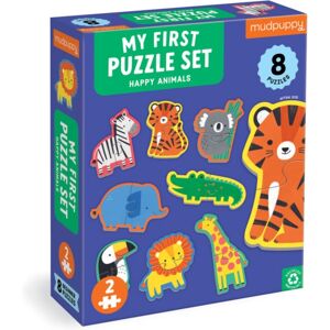 Galison Happy Animals 2 Piece My First Puzzles Galison Happy Animals 2 Piece My First Puzzles