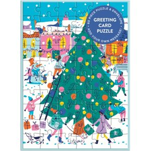 Galison Merry & Bright Greeting Card Puzzle Galison Merry & Bright Greeting Card Puzzle
