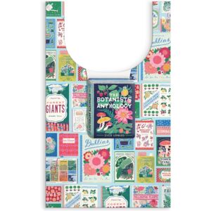 Galison Ever Upward Botanist Bookshelf Packable Nylon Tote Bag Galison Ever Upward Botanist Bookshelf Packable Nylon Tote Bag