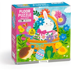 Galison Bunny Basket 25 Piece Floor Puzzle With Shaped Pieces Galison Bunny Basket 25 Piece Floor Puzzle With Shaped Pieces