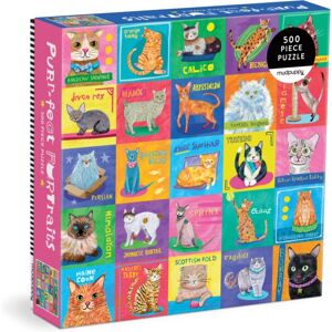 Galison Purr-Fect Portraits 500 Piece Family Puzzle Galison Purr-Fect Portraits 500 Piece Family Puzzle