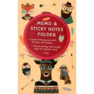 Anness Publishing Memo & Sticky Notes Folder: Hipster Animals : Small Folder Containing 7 Sticky Notepads, A Tear-Off Lined Writing Pad, And Gel Pen Anness Publishing Memo & Sticky Notes Folder: Hipster Animals : Small Folder Containing 7 Sticky Notepads, A Tear-Off Lined Writing Pad, And Gel Pen