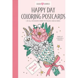 Schiffer Publishing Ltd Happy Day Coloring Postcards : 20 All-Occasion Cards To Color, Sign, And Send Schiffer Publishing Ltd Happy Day Coloring Postcards : 20 All-Occasion Cards To Color, Sign, And Send