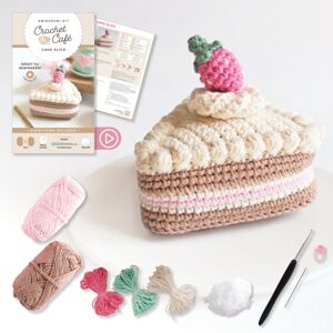 Schiffer Publishing Ltd Crochet Cafe Amigurumi Kit Cake Slice : Everything You Need Is Included: 100%-Cotton Yarn, Crochet Hook, Stitch Marker, Tapestry Needle, Fiberfill, Step-By-Step Leaflet, And Exclusive Instruction Vide Schiffer Publishing Ltd Crochet Cafe Amigurumi Kit Cake Slice : Everything You Need Is Included: 100%-Cotton Yarn, Crochet Hook, Stitch Marker, Tapestry Needle, Fiberfill, Step-By-Step Leaflet, And Exclusive Instruction Vide