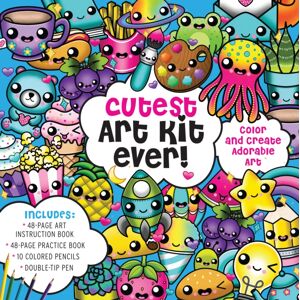 Quarto Publishing Group USA Inc Cutest Art Kit Ever! : Color And Create Adorable Art – Includes: 48-Page Art Instruction Book, 48-Page Practice Book, 10 Colored Pencils, Double-Tip Pen Quarto Publishing Group USA Inc Cutest Art Kit Ever! : Color And Create Adorable Art – Includes: 48-Page Art Instruction Book, 48-Page Practice Book, 10 Colored Pencils, Double-Tip Pen