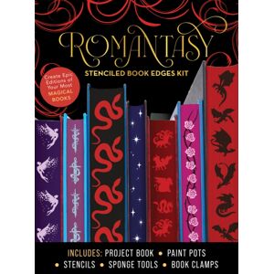 Quarto Publishing Group USA Inc Romantasy Stenciled Book Edges Kit : Create Epic Editions Of Your Most Magical Books - Includes: Project Book, Paint Pots, Stencils, Sponge Tools, Book Clamps Quarto Publishing Group USA Inc Romantasy Stenciled Book Edges Kit : Create Epic Editions Of Your Most Magical Books - Includes: Project Book, Paint Pots, Stencils, Sponge Tools, Book Clamps