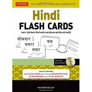 Tuttle Publishing Hindi Flash Cards Kit : Learn 1,500 Basic Hindi Words And Phrases Quickly And Easily! (Online Audio Included) Tuttle Publishing Hindi Flash Cards Kit : Learn 1,500 Basic Hindi Words And Phrases Quickly And Easily! (Online Audio Included)