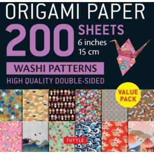 Tuttle Publishing Origami Paper 200 Sheets Washi Patterns 6" (15 Cm) : Tuttle Origami Paper: Double Sided Origami Sheets Printed With 12 Different Designs (Instructions For 6 Projects Included) Tuttle Publishing Origami Paper 200 Sheets Washi Patterns 6" (15 Cm) : Tuttle Origami Paper: Double Sided Origami Sheets Printed With 12 Different Designs (Instructions For 6 Projects Included)