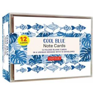 Tuttle Publishing Cool Blue Note Cards - 12 Cards : In 6 Designs With 13 Envelopes (Card Sized 4 1/2 X 3 3/4 Inch) Tuttle Publishing Cool Blue Note Cards - 12 Cards : In 6 Designs With 13 Envelopes (Card Sized 4 1/2 X 3 3/4 Inch)