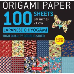 Tuttle Publishing Origami Paper 100 Sheets Japanese Chiyogami 8 1/4" (21 Cm) : Extra Large Double-Sided Origami Sheets Printed With 12 Different Patterns (Instructions For 5 Projects Included) Tuttle Publishing Origami Paper 100 Sheets Japanese Chiyogami 8 1/4" (21 Cm) : Extra Large Double-Sided Origami Sheets Printed With 12 Different Patterns (Instructions For 5 Projects Included)