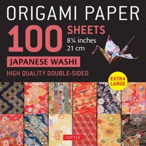 Tuttle Publishing Origami Paper 100 Sheets Japanese Washi 8 1/4" (21 Cm) : Extra Large Double-Sided Origami Sheets Printed With 12 Different Designs (Instructions For 5 Projects Included) Tuttle Publishing Origami Paper 100 Sheets Japanese Washi 8 1/4" (21 Cm) : Extra Large Double-Sided Origami Sheets Printed With 12 Different Designs (Instructions For 5 Projects Included)
