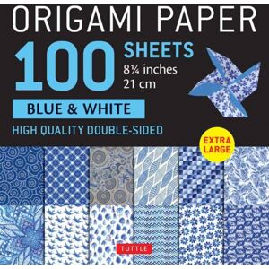 Tuttle Publishing Origami Paper 100 Sheets Blue & White 8 1/4" (21 Cm) : Extra Large Double-Sided Origami Sheets Printed With 12 Different Designs (Instructions For 5 Projects Included) Tuttle Publishing Origami Paper 100 Sheets Blue & White 8 1/4" (21 Cm) : Extra Large Double-Sided Origami Sheets Printed With 12 Different Designs (Instructions For 5 Projects Included)