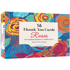 Tuttle Publishing 16 Thank You Cards, Roses : 4 1/2 X 3 Inch Blank Cards In 8 Lovely Designs (2 Each) With 16 Envelopes Tuttle Publishing 16 Thank You Cards, Roses : 4 1/2 X 3 Inch Blank Cards In 8 Lovely Designs (2 Each) With 16 Envelopes