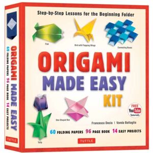 Tuttle Publishing Origami Made Easy Kit : Step-By-Step Lessons For The Beginning Folder: Kit With Origami Book, 14 Projects, 60 Origami Papers, & Video Tutorial Tuttle Publishing Origami Made Easy Kit : Step-By-Step Lessons For The Beginning Folder: Kit With Origami Book, 14 Projects, 60 Origami Papers, & Video Tutorial