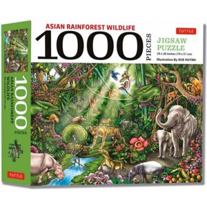 Tuttle Publishing Asian Rainforest Wildlife - 1000 Piece Jigsaw Puzzle : Finished Size 29 In X 20 Inch (74 X 51 Cm) Tuttle Publishing Asian Rainforest Wildlife - 1000 Piece Jigsaw Puzzle : Finished Size 29 In X 20 Inch (74 X 51 Cm)