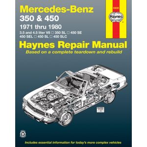 Haynes Publishing Group Mercedes-Benz 350 & 450 Covering 350 Sl Roadster, 450 Sl/slc Coupe & Roadster, 450 Se/sel V8 Sedan (1971-1980) Haynes Repair Manual (Usa) Haynes Publishing Group Mercedes-Benz 350 & 450 Covering 350 Sl Roadster, 450 Sl/slc Coupe & Roadster, 450 Se/sel V8 Sedan (1971-1980) Haynes Repair Manual (Usa)