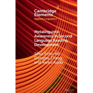 Cambridge University Press Metalinguistic Awareness In Second Language Reading Development Cambridge University Press Metalinguistic Awareness In Second Language Reading Development