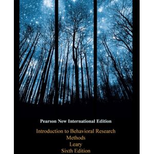 Pearson Education Limited Introduction To Behavioral Research Methods : Pearson International Edition Pearson Education Limited Introduction To Behavioral Research Methods : Pearson International Edition