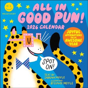 Abrams Hello!Lucky All In Good Pun 2026 Wall Calendar Abrams Hello!Lucky All In Good Pun 2026 Wall Calendar