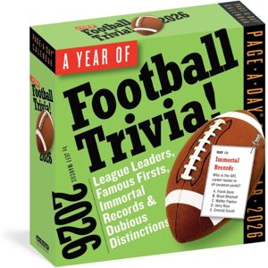 Workman Publishing Year Of Football Trivia! Page-A-Day® Calendar 2026 Workman Publishing Year Of Football Trivia! Page-A-Day® Calendar 2026