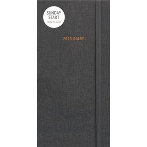 CAROUSEL DIARIES 2026 Charcoal Sunday Start Deluxe Slim Diary 2026 CAROUSEL DIARIES 2026 Charcoal Sunday Start Deluxe Slim Diary 2026