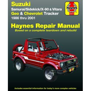 Haynes Publishing Suzuki Samurai (86-95), Sidekick (89-98), X-90 (96-98) & Vitara (99-01), Geo Tracker (86-97) & Chevrolet Tracker (98-01) Haynes Repair Manual (Usa) Haynes Publishing Suzuki Samurai (86-95), Sidekick (89-98), X-90 (96-98) & Vitara (99-01), Geo Tracker (86-97) & Chevrolet Tracker (98-01) Haynes Repair Manual (Usa)