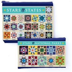 C & T Publishing Carol Doak’s Fabulous Stars & States Eco Pouch Set C & T Publishing Carol Doak’s Fabulous Stars & States Eco Pouch Set