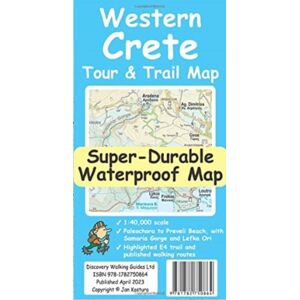 Discovery Walking Guides Ltd Western Crete Tour & Trail Super-Durable Map Discovery Walking Guides Ltd Western Crete Tour & Trail Super-Durable Map