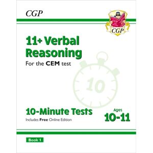 Coordination Group Publications Ltd (CGP) 11+ Cem 10-Minute Tests: Verbal Reasoning - Ages 10-11 Book 1 (With Online Edition) Coordination Group Publications Ltd (CGP) 11+ Cem 10-Minute Tests: Verbal Reasoning - Ages 10-11 Book 1 (With Online Edition)