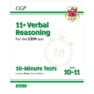 Coordination Group Publications Ltd (CGP) 11+ Cem 10-Minute Tests: Verbal Reasoning - Ages 10-11 Book 2 (With Online Edition) Coordination Group Publications Ltd (CGP) 11+ Cem 10-Minute Tests: Verbal Reasoning - Ages 10-11 Book 2 (With Online Edition)