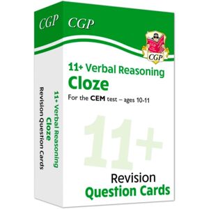 Coordination Group Publications Ltd (CGP) 11+ Cem Revision Question Cards: Verbal Reasoning Cloze - Ages 10-11 Coordination Group Publications Ltd (CGP) 11+ Cem Revision Question Cards: Verbal Reasoning Cloze - Ages 10-11