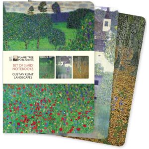 Flame Tree Publishing Gustav Klimt: Landscapes Set Of 3 Midi Notebooks Flame Tree Publishing Gustav Klimt: Landscapes Set Of 3 Midi Notebooks