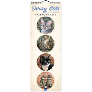 Flame Tree Publishing Ivory Cats Slim Calendar 2026 (Art Calendar) Flame Tree Publishing Ivory Cats Slim Calendar 2026 (Art Calendar)