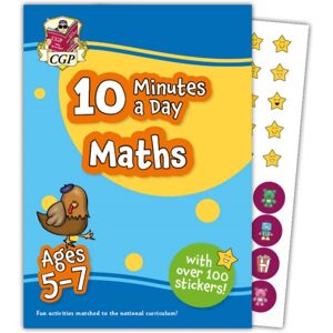 Coordination Group Publications Ltd (CGP) 10 Minutes A Day Maths For Ages 5-7 (With Over 100 Stickers) Coordination Group Publications Ltd (CGP) 10 Minutes A Day Maths For Ages 5-7 (With Over 100 Stickers)