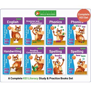 Foxton Books Complete Key Stage 1 Literacy Study & Practice Books - 8-Book Bundle! English, Phonics, Spelling, Handwriting, Reading Comprehension For Ages 4 - 7 Foxton Books Complete Key Stage 1 Literacy Study & Practice Books - 8-Book Bundle! English, Phonics, Spelling, Handwriting, Reading Comprehension For Ages 4 - 7